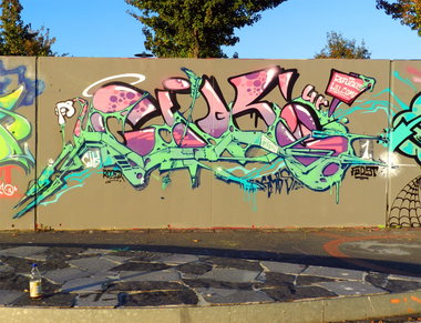 Graffiti Wall - Photo by CityImKopp - Dresden, cik, refugees (2015)