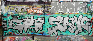 Graffiti Wall - Photo by CityImKopp - ROZER, CIK, SANC (2013)