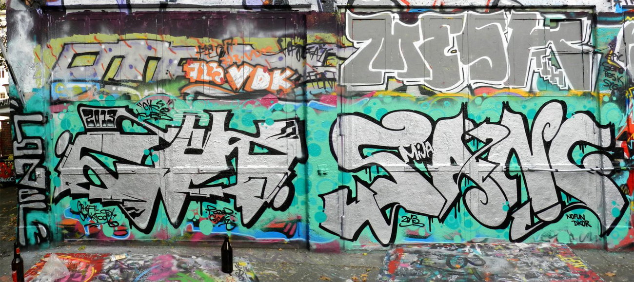 Graffiti Wall - Photo by CityImKopp - ROZER, CIK, SANC (2013)