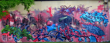 Graffiti Wall - Photo by CityImKopp - andy, k, sime (2010)