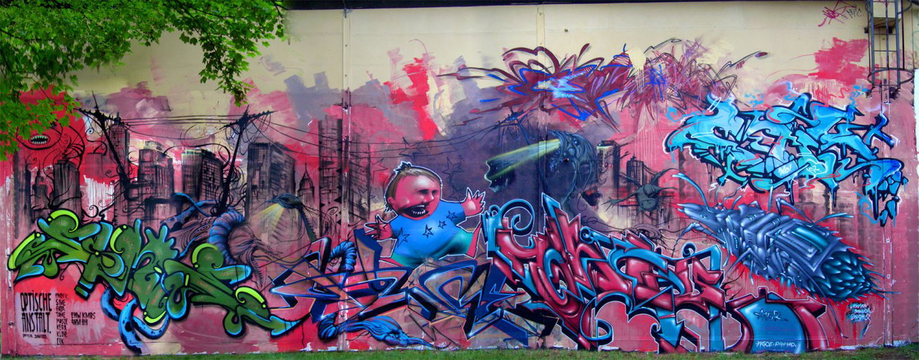 Graffiti Wall - Photo by CityImKopp - andy, k, sime (2010)