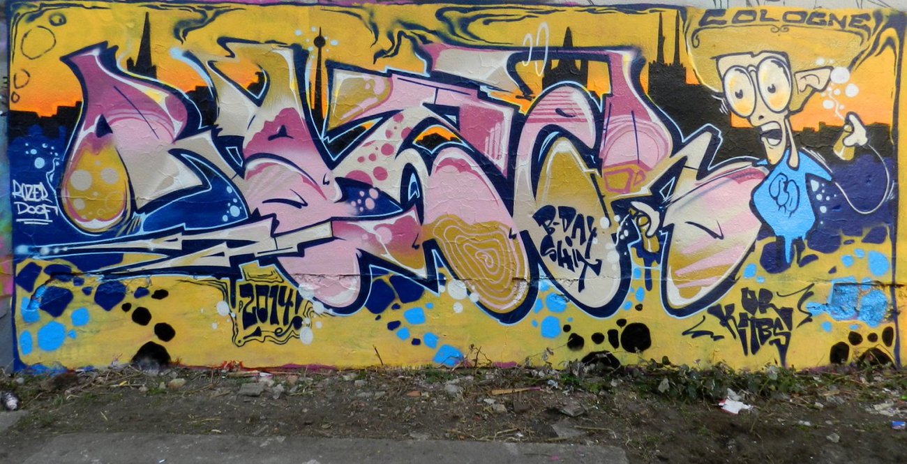 Graffiti Wall - Photo by CityImKopp - ROZER, CIK, KMBS (2014)
