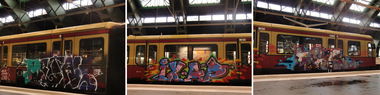 Graffiti Train in Berlin - Photo by Cockamring - matel, ixap, tier