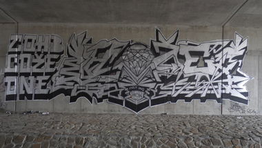 Graffiti in Hranice - Photo by Cohb - COHB, COŽE (2014)