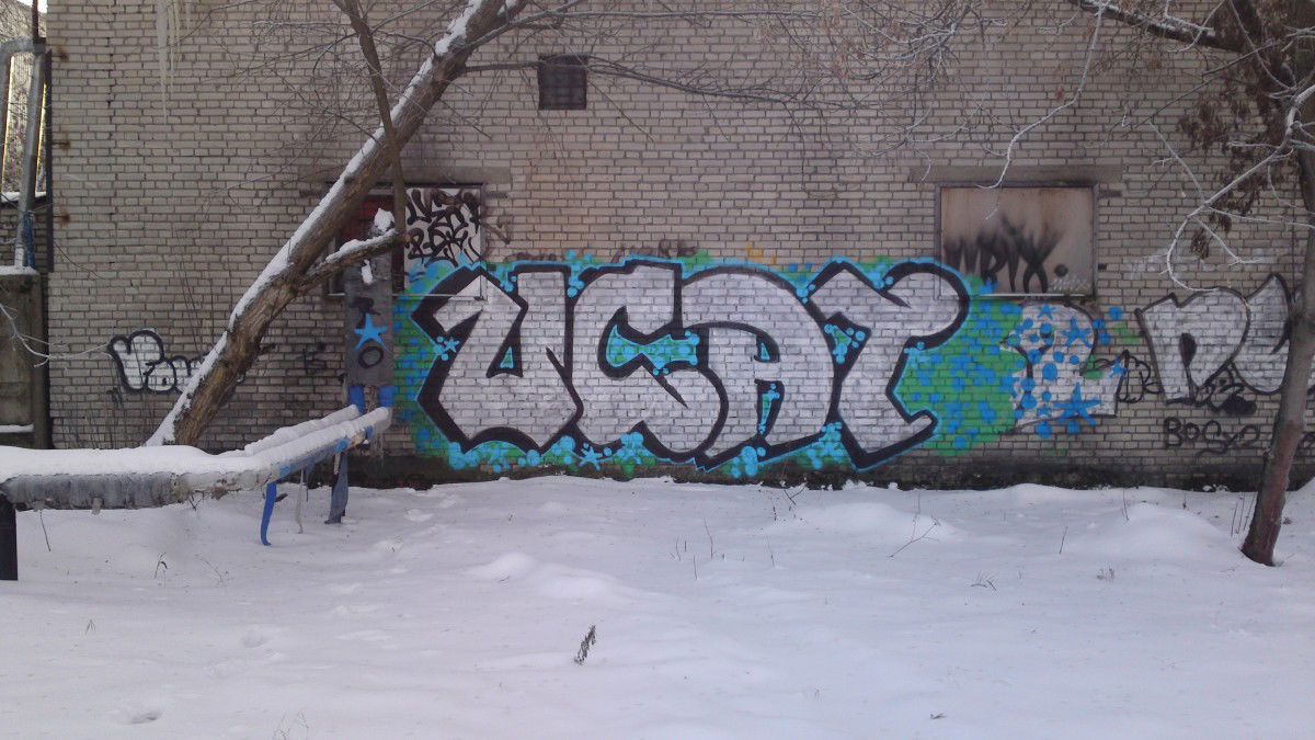 Graffiti Bombing in Russia - Photo by Coler - coler, wang, ucat