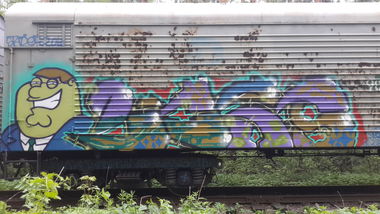 Graffiti Train - Photo by Coler - ucas, ucas, crew (2015)