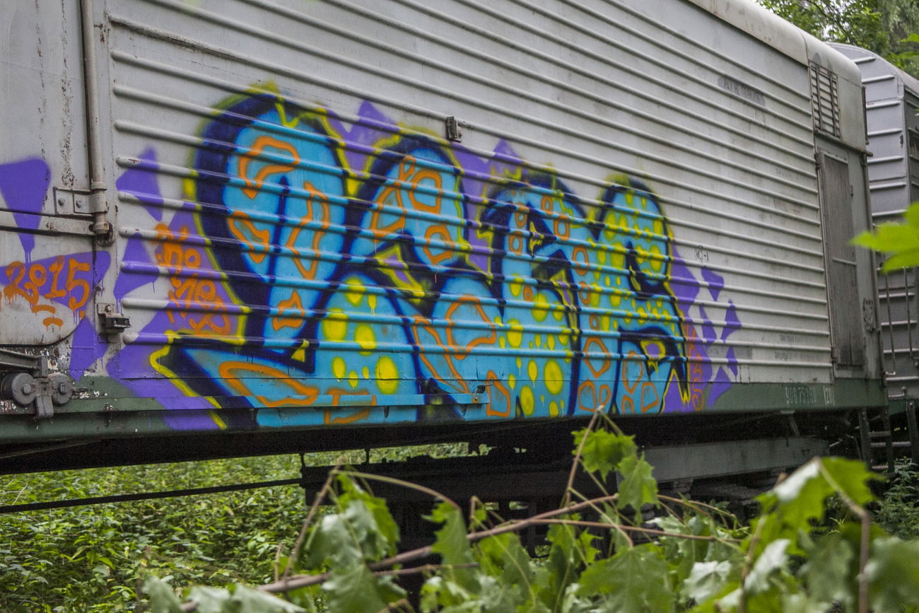 Graffiti Train - Photo by Coler - ucas, ucas, crew (2015)