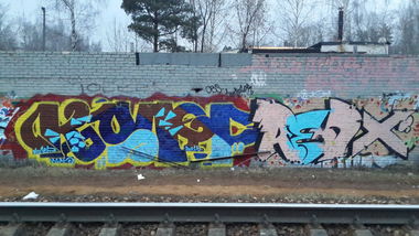 Graffiti Bombing - Photo by Coler - ucas, crew, ektl (2015)