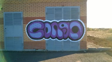 Graffiti Bombing in Dubna - Photo by Congo - CONGO, PURPLE, Dubna (2014)