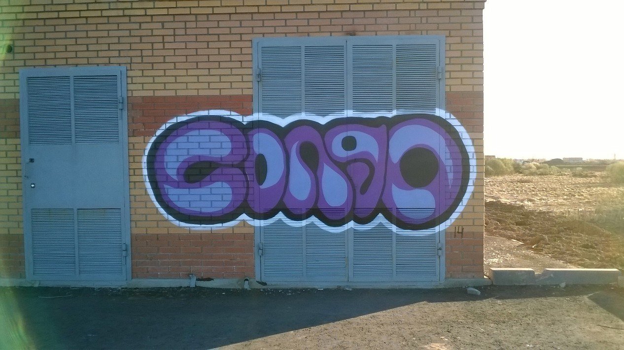 Graffiti Bombing in Dubna - Photo by Congo - CONGO, PURPLE, Dubna (2014)