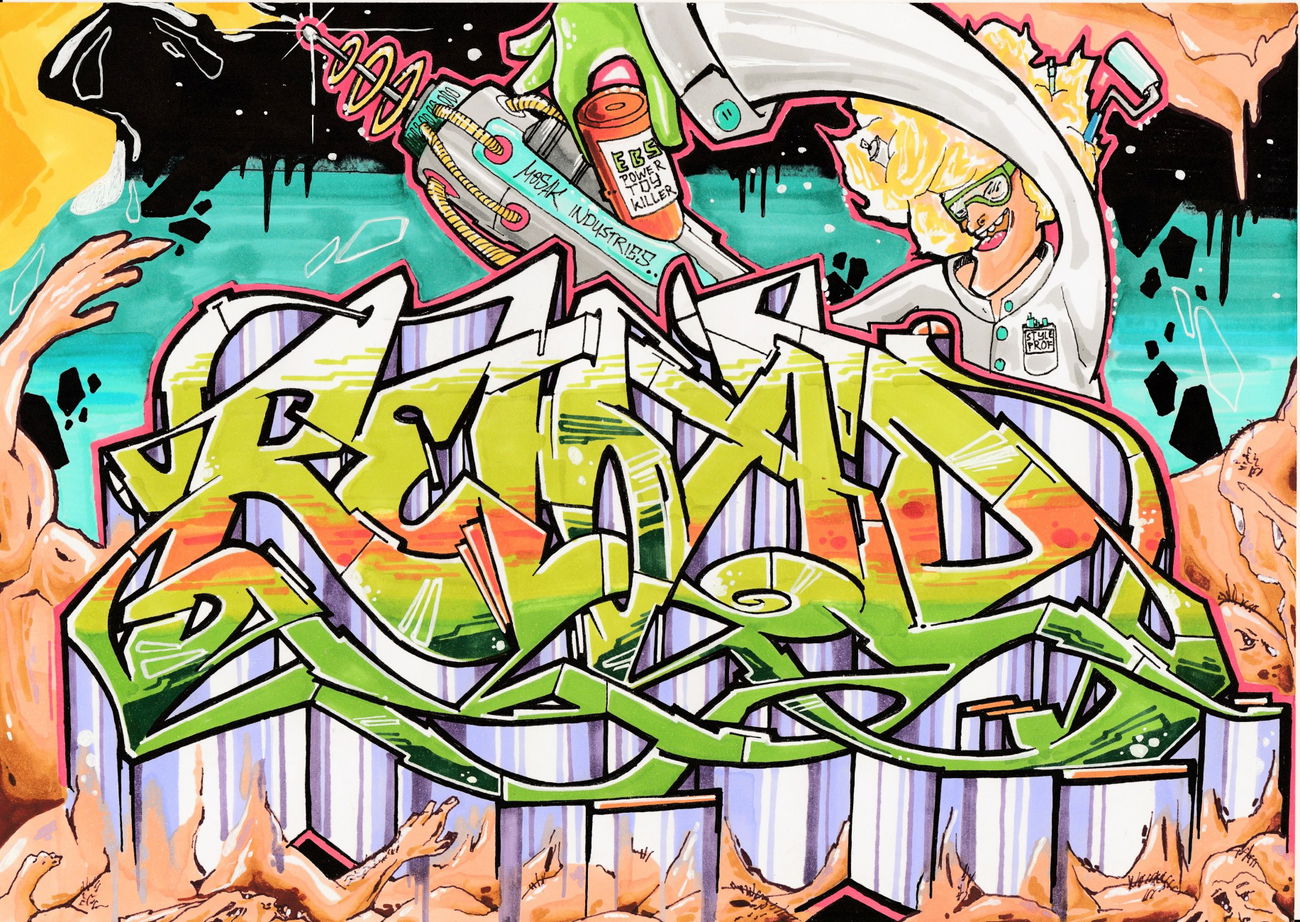 Graffiti Wall - Photo by CosmicSven - mosak, ebs, vamos (2016)