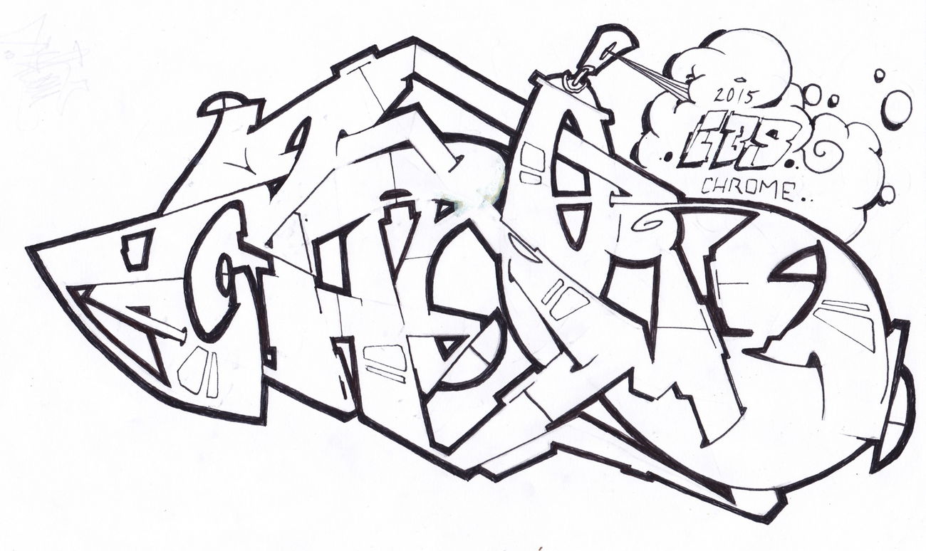 Graffiti Sketch - Photo by CosmicSven - Mosak, EBS (2015)