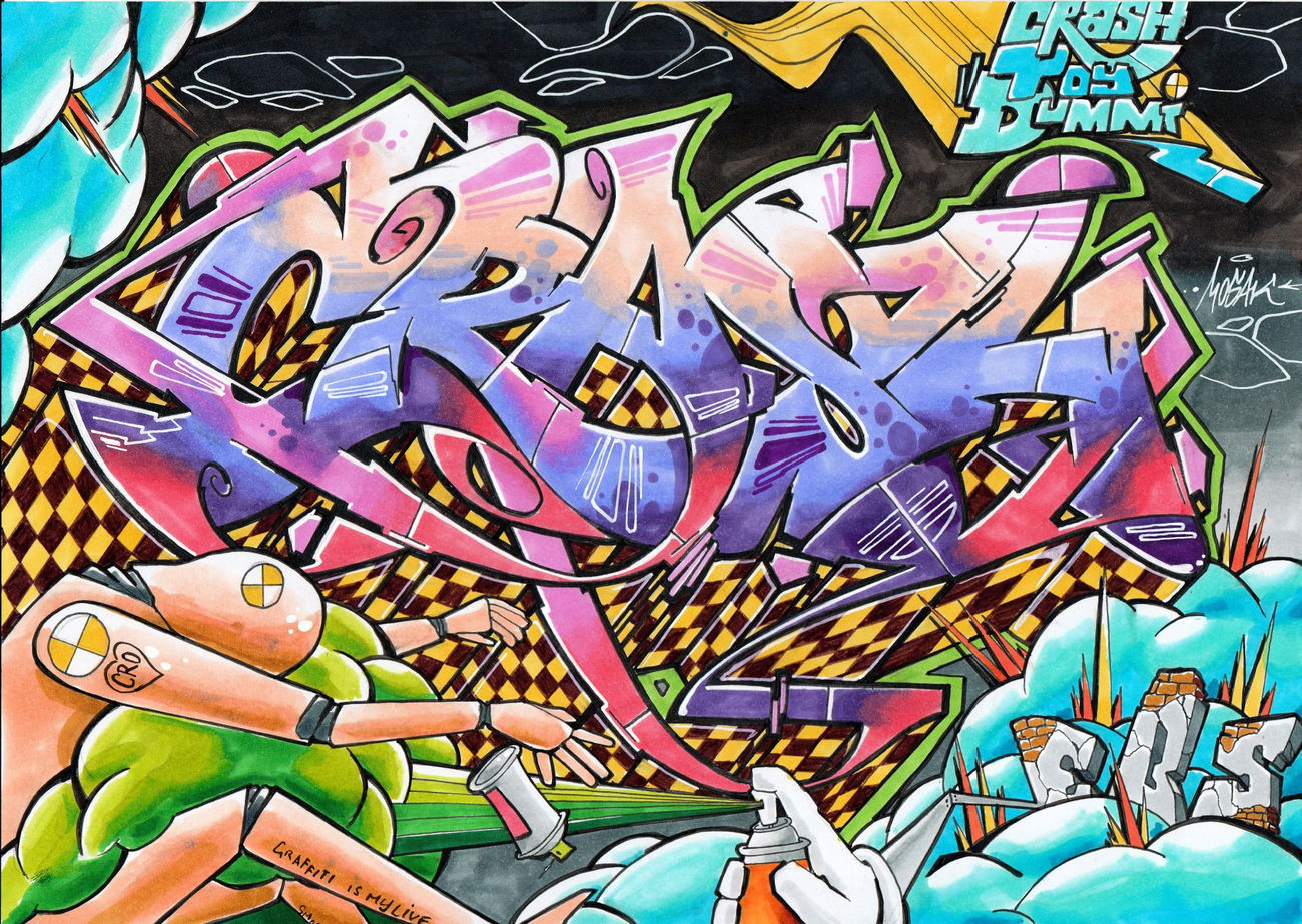 Graffiti Wall - Photo by CosmicSven - mosak, knut, lans (2016)