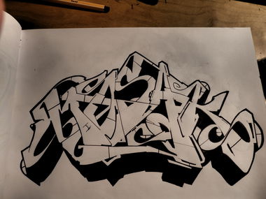 Graffiti Sketch - Photo by CosmicSven - Mosak, Ebs (2015)