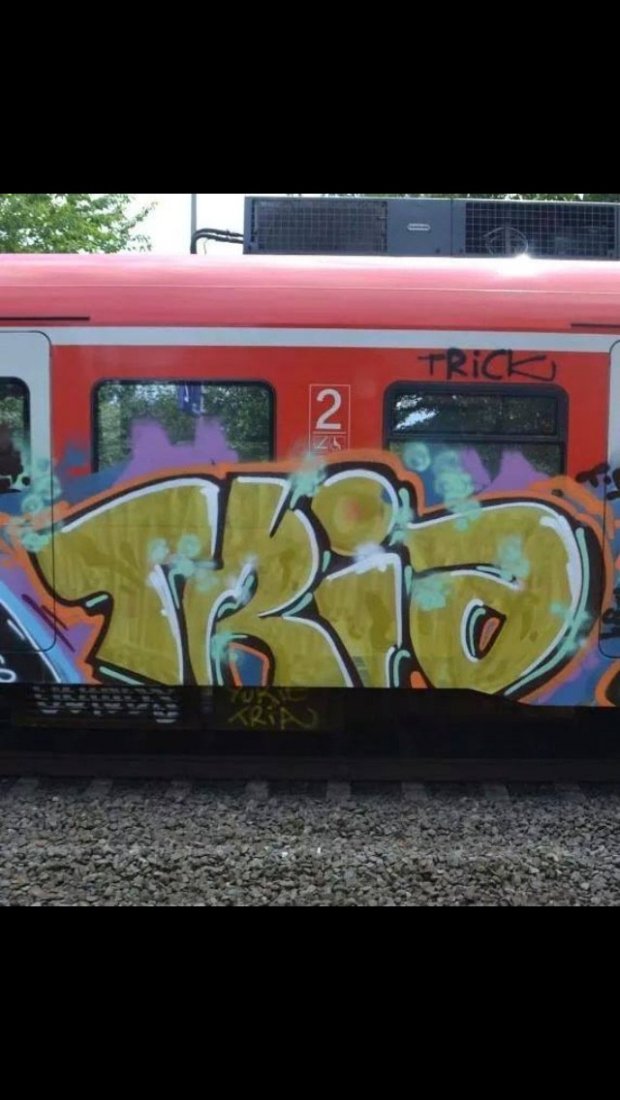 Graffiti Train - Photo by CrackKlaus18 - Tria