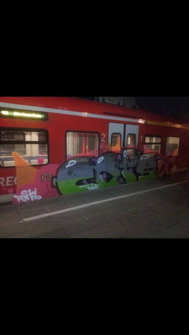 Graffiti Train - Photo by CrackKlaus18 - Cops, pens