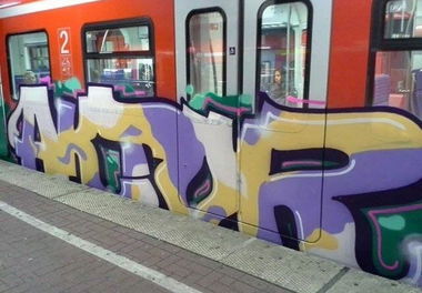 Graffiti Train - Photo by CrackKlaus18 - Aktor, plb, Cops
