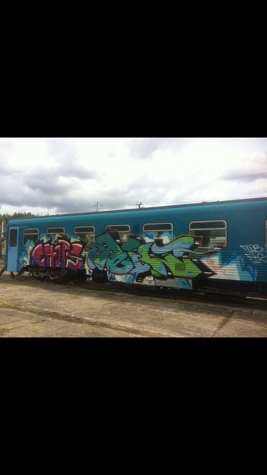 Graffiti Train - Photo by CrackKlaus18 - Chips, tein