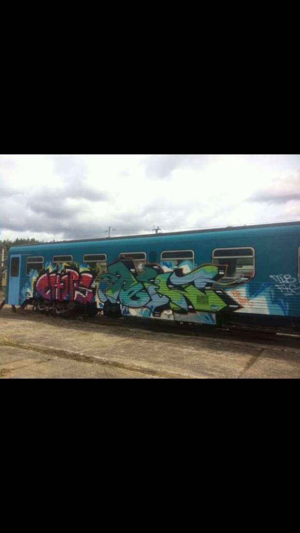 Graffiti Train - Photo by CrackKlaus18 - Chips, tein