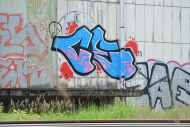 Graffiti Bombing in Hannover - Photo by CriminalEnergy - CE, Hannover (2013)