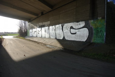 Graffiti Bombing in Wolfenbüttel - Photo by CriminalEnergy - CE, Wolfenbüttel (2013)