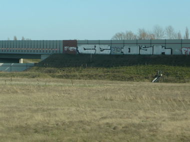 Graffiti Bombing in Brunswick - Photo by CriminalEnergy - CE, QSK, Braunschweig (2014)