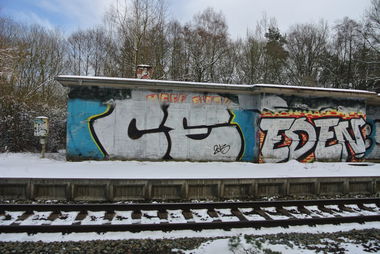 Graffiti Bombing in Potsdam - Photo by CriminalEnergy - CE, Potsdam (2013)