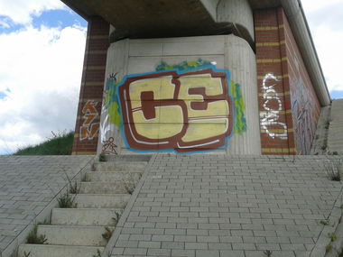 Graffiti Wall in Celle - Photo by CriminalEnergy - CE, Celle (2015)