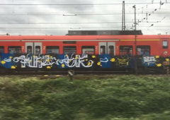 Graffiti Train in Essen - Photo by CriminalEnergy - PUFF, CE (2017)