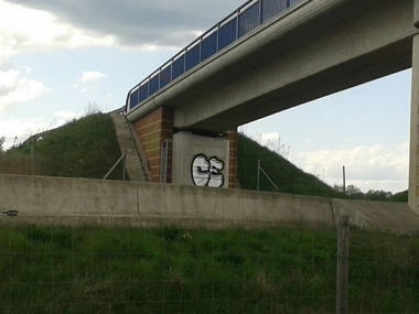 Graffiti Bombing in Celle - Photo by CriminalEnergy - CE, Celle (2015)