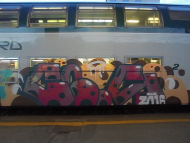 Graffiti Train in Mailand - Photo by CriminalEnergy - CE, Mailand (2016)