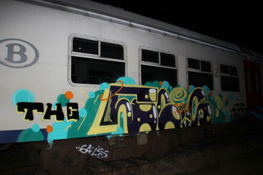 Graffiti Train in Lüttich - Photo by CriminalEnergy - CE, Lüttich (2017)