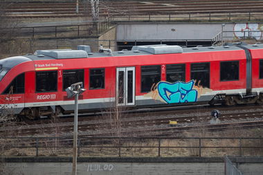 Graffiti Train in Braunschweig - Photo by CriminalEnergy - CE, Braunschweig (2017)