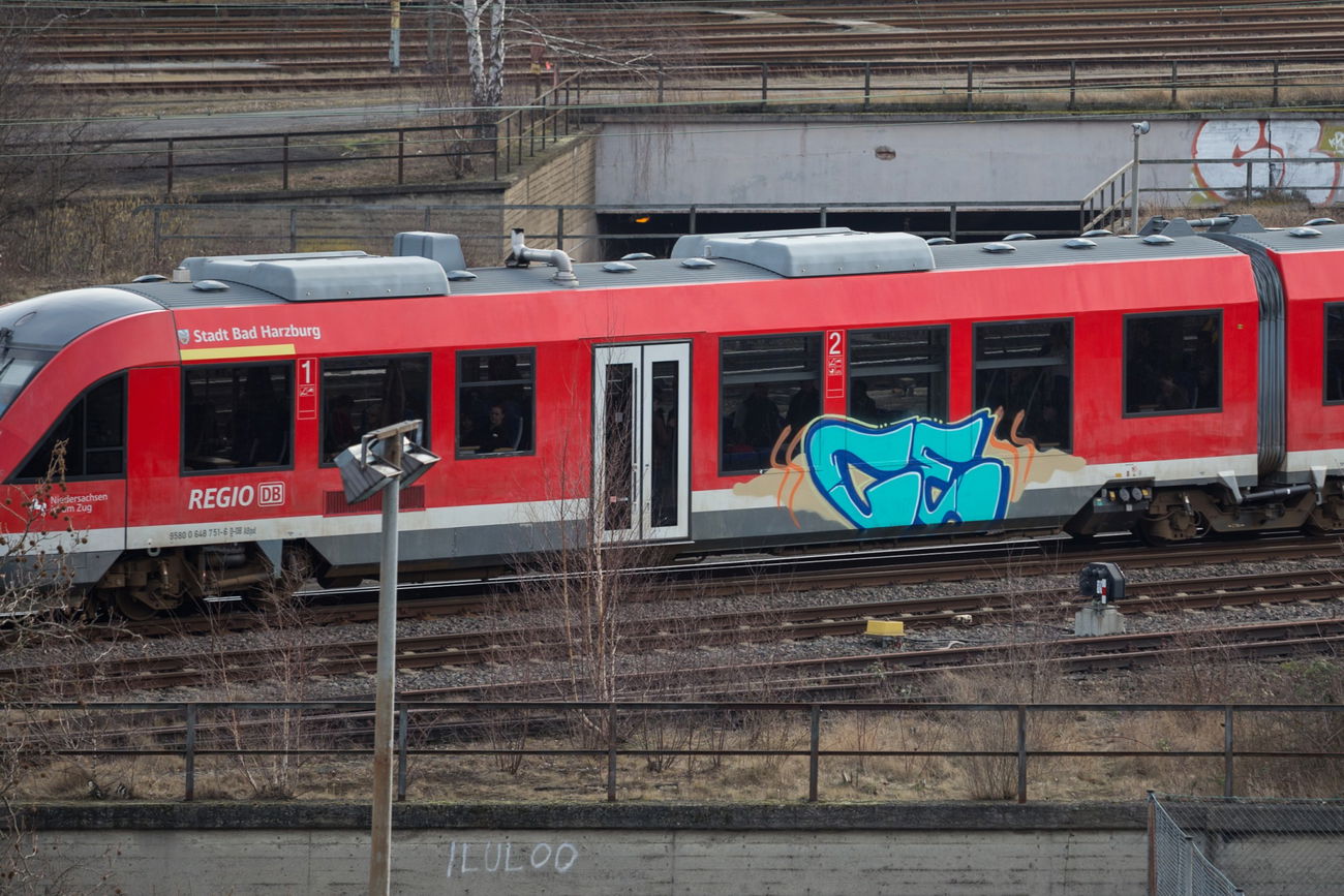 Graffiti Train in Braunschweig - Photo by CriminalEnergy - CE, Braunschweig (2017)