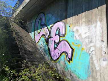 Graffiti Bombing - Photo by CriminalEnergy - CE, Braunschweig (2016)