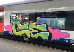 Graffiti Train in Gent - Photo by CriminalEnergy - CE, Ghent, Color_Error (2016)