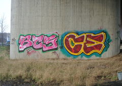 Graffiti Bombing in Braunschweig - Photo by CriminalEnergy - BCS, CE, Braunschweig (2016)