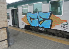 Graffiti Train in Brescia - Photo by CriminalEnergy - CE, Brescia, Color_Error (2017)