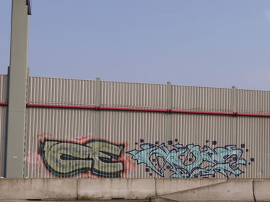 Graffiti Bombing in Braunschweig - Photo by CriminalEnergy - CE, AVES, Braunschweig (2016)