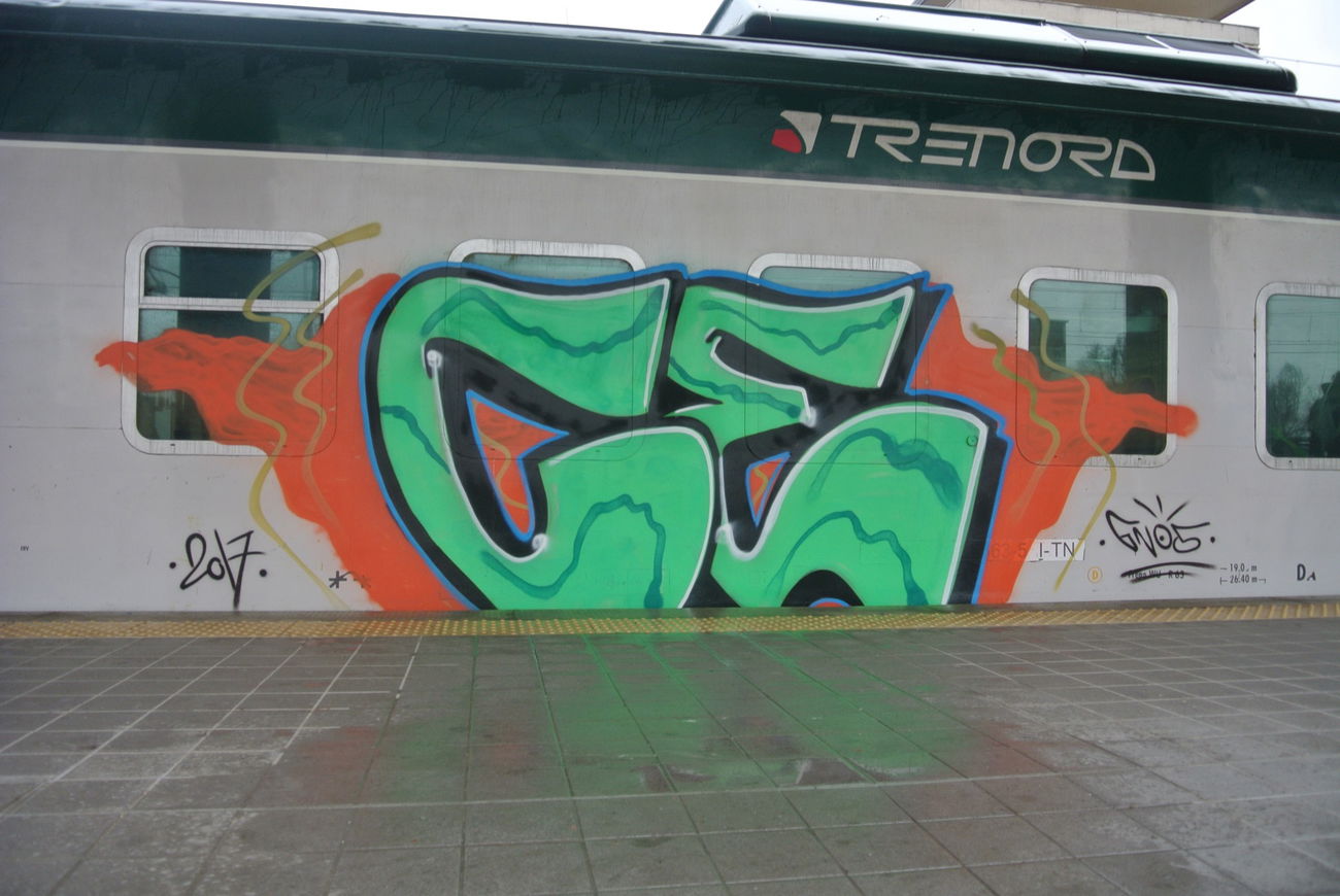 Graffiti Train in Brescia - Photo by CriminalEnergy - CE, Brescia, Color_Error (2017)