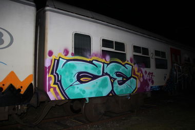 Graffiti Train in Lüttich - Photo by CriminalEnergy - CE, Color_Error, Lüttich (2017)