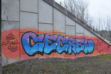 Graffiti Bombing in Irland - Photo by CriminalEnergy - CECREW, CE, Dublin (2016)