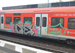 Graffiti Train in Hannover - Photo by CriminalEnergy - CE, Hannover (2016)