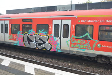 Graffiti Train in Hannover - Photo by CriminalEnergy - CE, Hannover (2016)