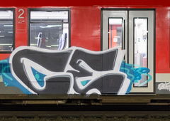 Graffiti Train in Braunschweig - Photo by CriminalEnergy - CE, Braunschweig (2017)