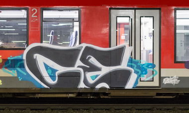 Graffiti Train in Braunschweig - Photo by CriminalEnergy - CE, Braunschweig (2017)