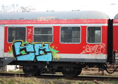 Graffiti Train in Braunschweig - Photo by CriminalEnergy - CE, Braunschweig (2016)