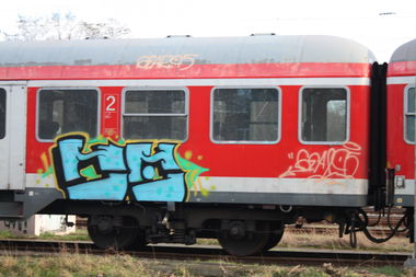 Graffiti Train in Braunschweig - Photo by CriminalEnergy - CE, Braunschweig (2016)
