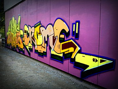 Graffiti Wall in Brunswick - Photo by Crome83 - Skae, Crome, Crome83 (2013)