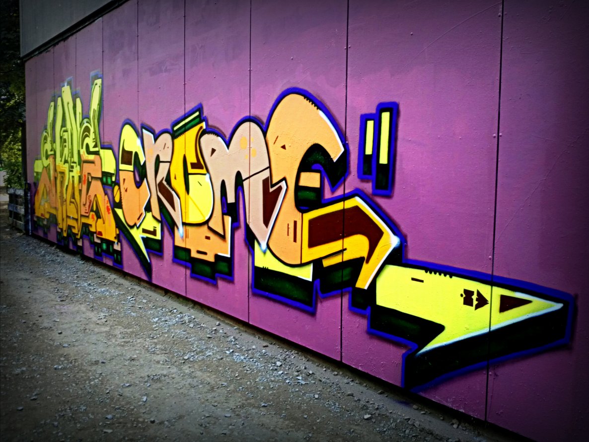 Graffiti Wall in Brunswick - Photo by Crome83 - Skae, Crome, Crome83 (2013)